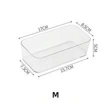 4pcs Acrylic Drawer Organizer Set - Transparent Plastic Material, Suitable For Cosmetics, Bathroom, Office, Kitchen And Bedroom Storage,Transparent Plastic Cosmetic Storage Box Set With Dividers, Stackable Cosmetic Organizer For Vanity Drawer - Transparent square box - View 16