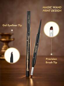 HARRY POTTER X SHEIN 1支 Harry Wand 眼線筆-棕色，高顯色防水，持久，一筆塗抹 - 棕色 - 查看 2