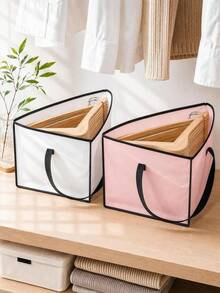 Haus Hana Triangle Hanger Storage Bag Closet Organizer For Corner Space Saving Clothes Holder Rack Pouch Dustproof Wardrobe Travel Portable Hanging Shelf Unit Foldable Tidy Up Daily Use Multi Purpose Containers - Multicolor - View 1