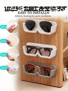 Glasses Storage Rack Wall-Mounted Hanging Organizer Plastic Holder For Eyewear Fashion Glasses Jewelry Display Space Saver Daily Must Have Smart Choice - View 2
