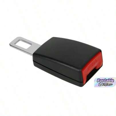 1pc Car Seat Belt Buckle Clip Comfort Universal For Most Vehicles Easy Install Black Red No Tools Needed Driving Accessory