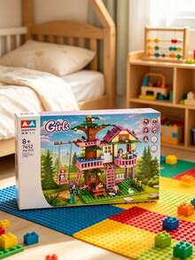 Treehouse Building Set - Forest Friendship House Building Blocks, Treehouse Construction Kit, Compatible With Multiple Blocks, Perfect For Birthdays, Christmas, And Gifting (685 Pieces) - Multicolor - View 8