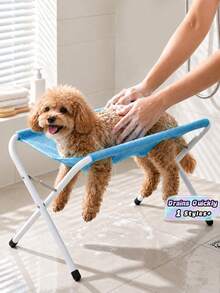 Foldable Pet Grooming Station, Featuring A Hollowed-Out, Quick-Drying Mesh Surface And A Sturdy Support Frame To Help Restrain Your Pet During Bath Time, Minimizing Squirming And Reducing The Risk Of Scratches. Lightweight And Foldable - one-size - View 2