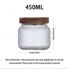 Sealed Glass Jar With American Hammered Design, Tea/Coffee/Brew Storage Container With Nut And Grain Organizer - Brown - View 9
