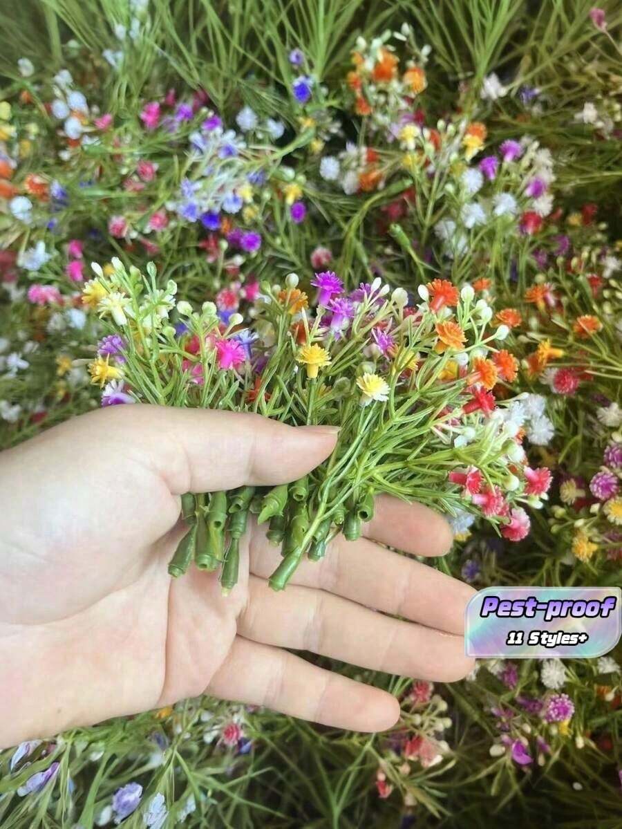 Artificial Mini Floral Decorations, Suitable For Wedding And Birthday Party Decor, Model House And Sculpture Scenes, High-Quality Miniature Models For Collectors And Event Planners, Applicable For Car, Fairy Garden, Balcony, Patio And - Mini Bouquet - View 1