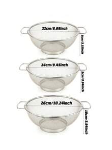 Double Ear Stainless Steel Rice Washing Sieve And Rice Washing Basin, Round Rice Washing And Sieving Device, Multi-Functional Mesh Drainage Basket - Multi-size - View 2