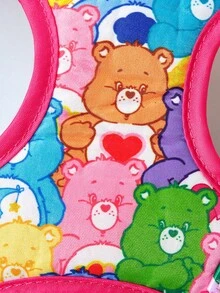SHEIN X Care Bears Cartoon Bear & Heart Printed Pet Harness Leash 4Pcs Set, Adjustable Vest Harness, Leash, Collar & Poop Bag Pouch, Walking Gear For Dogs & Cats, Multiple Sizes Available - Multicolor - View 5