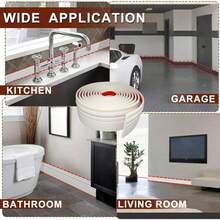 1 Piece 3.85 Inch Wide X 78.7 Inch Easy Install Peel And Stick Nbr Baseboard, Home Decor | Clean Line Finish | Self-Adhesive Trim, Suitable For Walls, Home - Multicolor - View 9