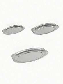 5/1-Piece Aluminum Foil Baking Pan Set, Silver Aluminum Foil Baking Pans, Suitable For Air Fryers, Grills, And Ovens; Perfect For All Seasons; Air Fryer Accessories; Easy To Clean; Versatile Cooking Pans; Available In Two Sizes - Multicolor - View 10