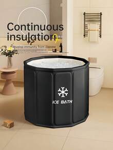 1PC Portable Ice Bath Tub For Adults Athletes Post Workout Cold Plunge Soaking Bucket Thickened Hot Water Relaxation Bathtub No Inflation No Installation Foldable Easy Storage For Indoor Outdoor Use - one size fits all - View 7