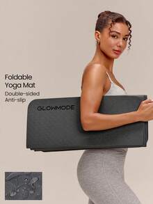GLOWMODE Weekend Flow 7-Fold Yoga Mat With Double-Sided Textured Grip & 6MM Cushioning Yoga Studio Gym Fitness Daily Active  - Grey - View 1
