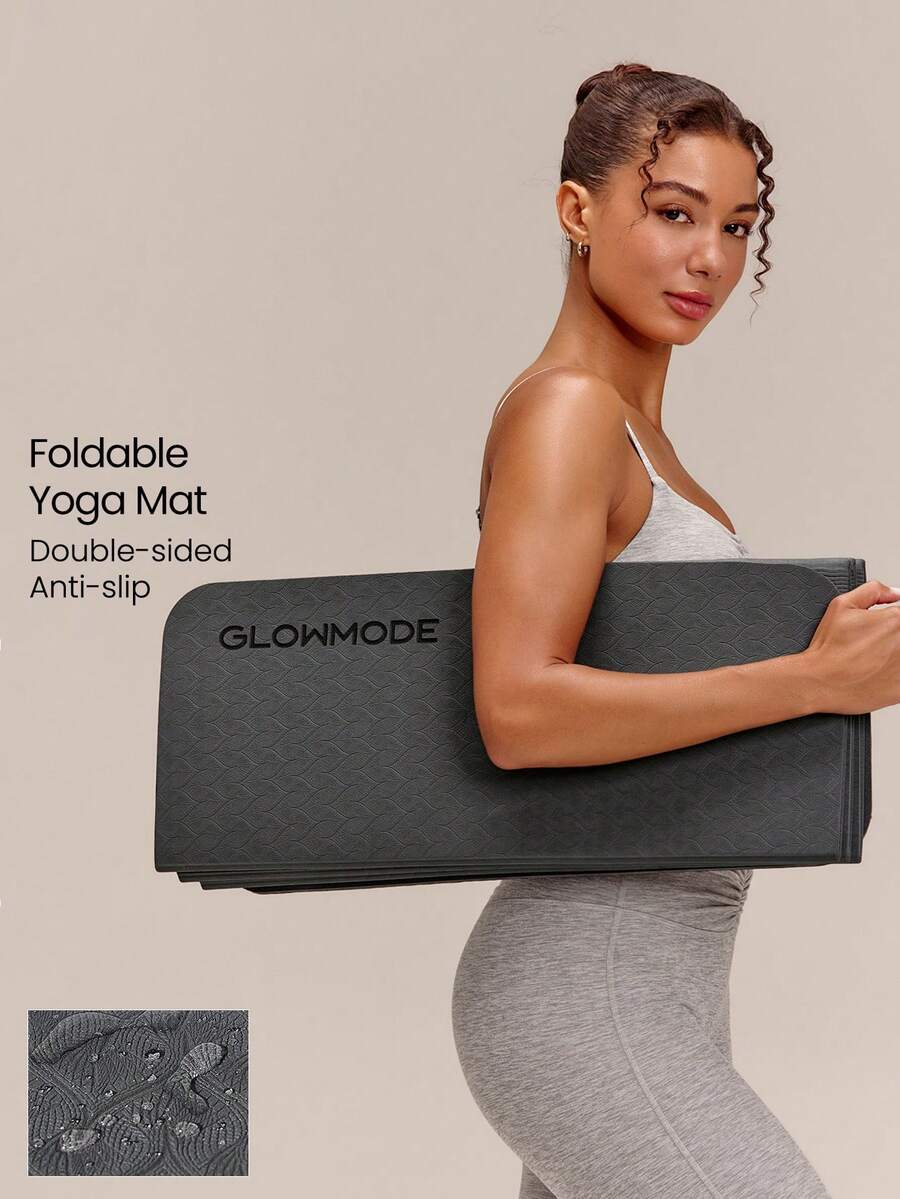 GLOWMODE Weekend Flow 7-Fold Yoga Mat With Double-Sided Textured Grip & 6MM Cushioning Yoga Studio Gym Fitness Daily Active - Grey - View 1