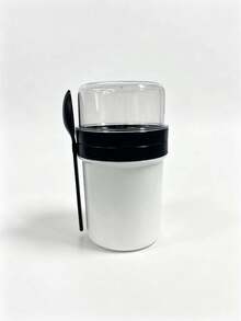 Portable Cup Set For Fruit, Grains, And Yogurt: Leakproof, Dishwasher, Suitable For Work, School, Includes Spatula And Spoon,Sauce Container, Bottom Layer, Milk Cup - Multicolor - View 18