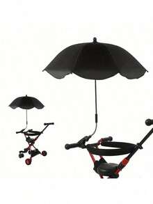 1pc Universal Bicycle Portable Sun Umbrella, Rainproof & Sunshade, 360° Rotation, UV Protection (Securely Fixed When Screwed Tight) - A - View 13