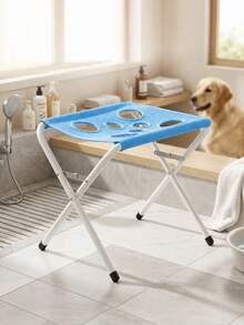 Foldable Pet Grooming Station, Featuring A Hollowed-Out, Quick-Drying Mesh Surface And A Sturdy Support Frame To Help Restrain Your Pet During Bath Time, Minimizing Squirming And Reducing The Risk Of Scratches. Lightweight And Foldable - one-size - View 6