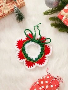 PETSIN 1pc Cat And Dog Universal Pet Christmas Bib, Cute Holiday Style Tie Up Drool Bib, Suitable For Cats And Small Dogs, Suitable For Holiday Parties, Dress Up Shoots, And Daily Decoration Wear - Multicolor - View 13