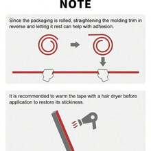 1 Piece 3.85 Inch Wide X 78.7 Inch Easy Install Peel And Stick Nbr Baseboard, Home Decor | Clean Line Finish | Self-Adhesive Trim, Suitable For Walls, Home - Multicolor - View 7