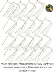 White Lace Ribbon Wands With Gold Bells, 20/10/1pc Silk Fairy Wand For Wedding Send Off Party Favors - Multicolor - View 11