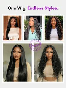 ALL READY WIG 2-In-1 Wet And Wavy Bye-Bye Slip 7x5 Lace Closure Glueless Wig For Beginners Two Styles In One Wig Glue-Free Pre-Styled Pre-Cut Pre-Plucked Pre-Bleached Transparent Lace Parting Flexibility Drawstring 100% Human Hair Beginner Friendly - SNatural - View 5