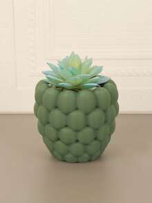 1 Buah Pot Tanaman Sukulen Berbentuk Buah Ukuran Standar dengan Lubang Drainase, Alas Anti Selip, Warna Cerah untuk Pajangan Tanaman Hijau di Meja, Balkon, Dekorasi Rumah, Kokoh, Ringan, Dapat Ditumpuk, Organizer Serbaguna untuk Ruang Tamu, Kantor, dan Dalam Ruangan - A - View 10