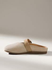 Solecia Minimalist Single Buckle Design Light Luxury Elegant Style Shoes Office Wear - Apricot - View 3