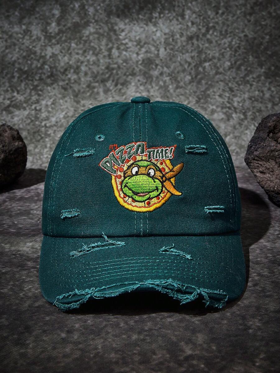 TEENAGE MUTANT NINJA TURTLES | Joivida 1件女款休閒運動棒球帽,可愛設計,IP聯名款,適合日常休閒穿搭 - 墨綠色 - 查看 1