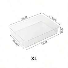 4pcs Acrylic Drawer Organizer Set - Transparent Plastic Material, Suitable For Cosmetics, Bathroom, Office, Kitchen And Bedroom Storage,Transparent Plastic Cosmetic Storage Box Set With Dividers, Stackable Cosmetic Organizer For Vanity Drawer - Transparent square box - View 20