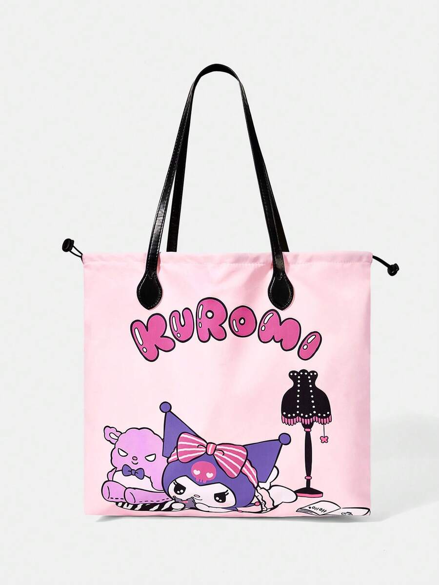 HELLO KITTY AND FRIENDS | SHEIN Tas Tangan Praktis Wanita dengan Motif Kartun - Baby Pink - View 1