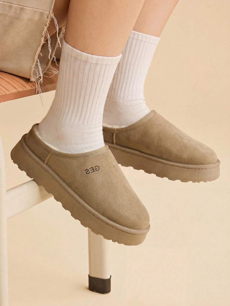 CUCCOO EASI Casual Comfort Thick Bottom Warm Women Snow Boots - Beige 555 - View 1