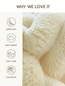 Cirelle 2/3 Pcs Cream Plush Ribbed Duvet Cover Set - Ultra Soft Fluffy Striped Fleece Comforter Cover With 1/2 Matching Pillow Shams, Warm Winter Velvet Bedding Set (No Insert) - Beige - View 4