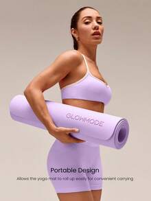 GLOWMODE 1 Pack GlowBase Dual-Grip Double-Sided Anti-Slip Water Resistant TPE Yoga Mat 6mm Thick Yoga Pilates Studio Gym Daily Active Wear - Purple - View 6