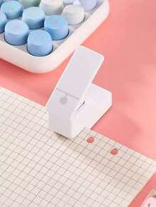 Mini 6 Hole Paper Puncher With Clear Waste Tray, Adjustable Position Guide Punch Machine For A5 20 Holes/B5 26 Holes/A4 30 Holes Loose Leaf Notebook Journal Planner, Portable Smooth Punch No Burr School Office Binding Stationery - multicolor - View 22