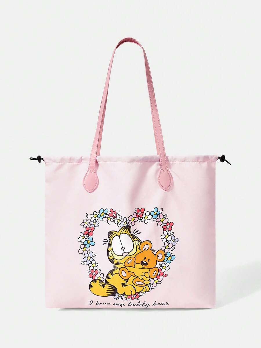 GARFIELD | SHEIN 女款卡通印花圖案便利手提包 - 貓-2 - 查看 1