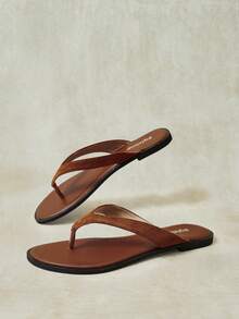Styleloop Ladies, Buckle, Summer Style, Flat Sandals - Brown - View 3