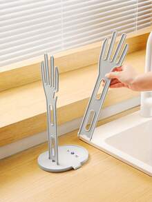 Drying And Storage Rack, Wall Mounted Self Adhesive No Drilling Kitchen & Bathroom Organizer, Multi-Purpose Space Saving Rack For Gloves, Towels, Cleaning Cloths & Sponges - Multicolor - View 2