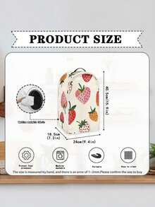 1PC Durable Polyester Blender Cover Flexible Dustproof Wear Resistant Fade Resistant Easy To Clean Machine Washable With Top Handle Cream Base Cartoon Strawberry Print Protective Small Kitchen Appliance Cover For Countertop Household Daily Use - Multicolor - View 7