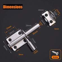 Mini Sliding Bolt Gate Latch, 2.6 Inch Heavy Duty Stainless Steel Barrel Bolt With Padlock Hole, Interior Door Latches (4/6Pack) - 2 inch latch round handle - View 3