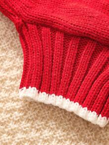 PETSIN 1pc Pet Holiday Style Christmas Wool Hat, Wool Ball Decoration Cat And Dog Universal Holiday Warm Hat, Suitable For Christmas Parties, Holiday Photography, And Holiday Dressing Up - Multicolor - View 9