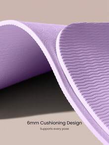 GLOWMODE 1 Pack GlowBase Dual-Grip Double-Sided Anti-Slip Water Resistant TPE Yoga Mat 6mm Thick Yoga Pilates Studio Gym Daily Active Wear - Purple - View 3