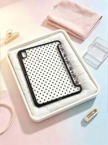 1pc Polka Dot And Lace Print Tablet Case With Multi-Angle Magnetic Stands For 10th Generation 10.9-Inch 2022 Model, 11 (A16 2525), Supports Auto Wake/Sleep Function, Stylish Tablet Accessories - Multicolor - View 3