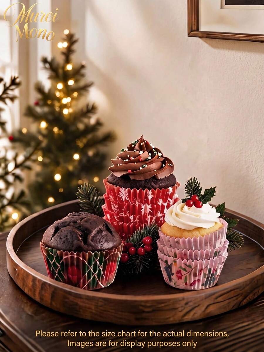 Muroi Mono 100 Cake Cups, Heat-Resistant, Suitable For Holding And Decorating Desserts. It Is Suitable For Family Gatherings, Dessert Shops, Parties, Halloween And Other Festivals To Make Cakes. - Style 2 - View 1
