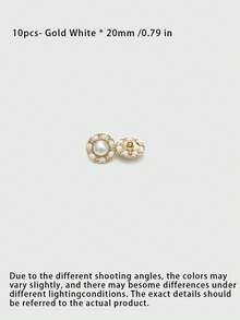 1 Pack 10 Pcs High‑End Hand Woven Pearl Buttons Metal Rope‑Thread Decorative Fasteners For Elegant Outerwear Tweed Coats Suits Blazers Hand‑Sewn Clothing Sewing Accessories - 10pcs - View 21