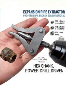 1PC Broken Screw Extractor Pipe Thread Remover For 1/2 Inch 3/4 Inch Pipes Remove Damaged Stripped Broken Bolts High Strength Durable Pipe Repair Tool Plumbing Tool Home Repair Essentials - 1Pc pipe broken wire remover - View 4