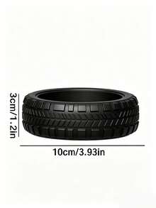 Black And White Off-Road Tire Storage Basket, Creative Realistic Car Tire Storage Tray, Desktop Decoration, Home Living Room Ornament, Key And Coin Storage Dish, Creative Gift For Father, Elders And Friends, Shelf Storage Basket - Multicolor - View 4