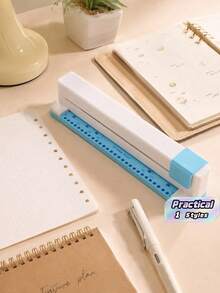 1PC Round 30-Hole Extra-Large Manual Punch, For Punching Papers Of Different Sizes – Hand-Push Multi-Hole Puncher, Perfect For Making Planners And Loose-Leaf Notebooks, A Labor-Saving Tool For Paper Punching - Single Piece - View 1