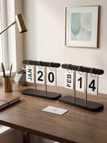 Minimalist Flip Page Desktop Calendar Nordic Creative Perpetual Daily Appropriate For Living Room Dining Table Coffee Table Office Desk Etc Reusable Flip Calendar Desktop Accessories New Home Decor Back-To-School Summer - I - View 14