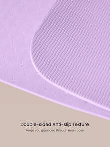 GLOWMODE 1 Pack GlowBase Dual-Grip Double-Sided Anti-Slip Water Resistant TPE Yoga Mat 6mm Thick Yoga Pilates Studio Gym Daily Active Wear - Purple - View 4