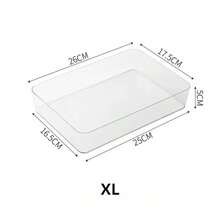 4pcs Acrylic Drawer Organizer Set - Transparent Plastic Material, Suitable For Cosmetics, Bathroom, Office, Kitchen And Bedroom Storage,Transparent Plastic Cosmetic Storage Box Set With Dividers, Stackable Cosmetic Organizer For Vanity Drawer - Transparent square box - View 15