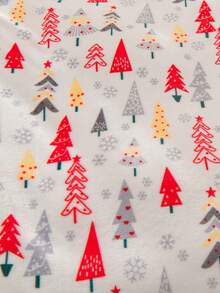 Cirelle Christmas Tree Throw Blanket, Ultra Soft Plush Fleece Blanket For Couch Sofa Bed, Flannel Holiday Decorative Christmas Blanket With Snowflake Pattern, Winter Seasonal Holiday Gift - Red and White - View 12