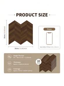 Irregular Thickened Wood Grain Foam Floor Sticker Matte Frosted Self Adhesive Waterproof Decorative Tile Decal For Home Bathroom Kitchen Floor Wall Easy Clean Peel And Stick - one-size - View 3